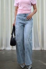 Q9921- 	Quần Jean Culottes rã xéo TT 2 túi sườn