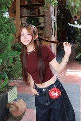 Q9887- Quần Jean lửng ống cong rã dọc