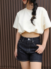 S3701- Short Jean lai nhỏ túi bầu