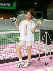 SE2145- 	SE 3 món thun kèm khăn in thêu Athletic