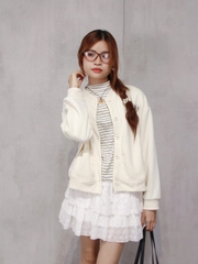 K3219 - K cardigan form gọn 2 túi xéo thêu Nangbouti