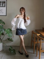 A29162 - A kiểu dún ngực trễ vai