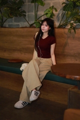Q9886-Quần Jean ống cong nhẹ rã trước
