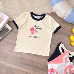 A29692 - A thun Crop phối viền in hoa Slow living