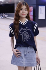 A29152 - A thun phối bo dệt sọc in nơ For we