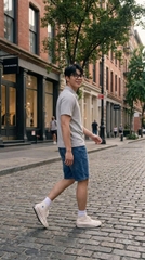 S3685- Short Jean nam túi bầu
