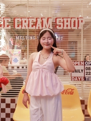 A29684 - A cổ yếm lai bí buộc nơ chấm bi
