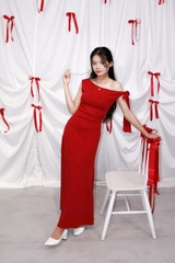 D6136 - D dài trễ vai thêu Palais