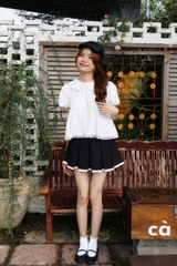 A29283 - A babydoll cổ sen phối ren