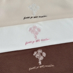 A29448 - A thun gân TN cổ tròn thêu hoa Flower