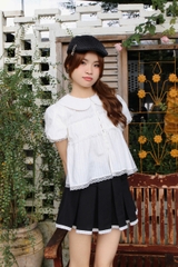 A29283 - A babydoll cổ sen phối ren