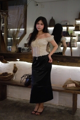 V4117 - Váy lụa dài đuôi cá