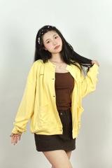 K3334 - Khoác thun cardigan sọc thêu gấu