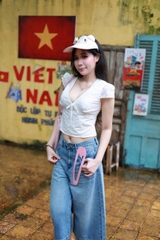 A29964 - Áo kiểu cổ tim buộc nơ