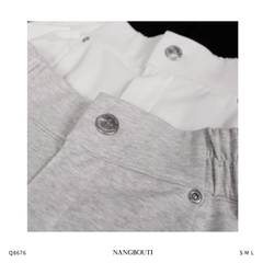 Q8676 - Q thun ống rộng túi xéo lai rut dây thêu Bloom