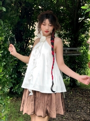 SE1960 - SE yếm phối ren váy bí