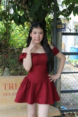 D6300- Đầm trễ vai