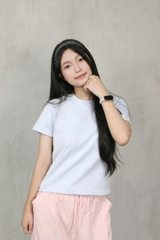 A29866 - Áo thun gọn thêu Fleur