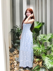 D6281-	Đầm 2 dây maxi phối ren