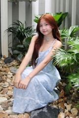 D6281-	Đầm 2 dây maxi phối ren