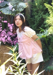 A28691 - A babydoll kiểu phối dún ngực