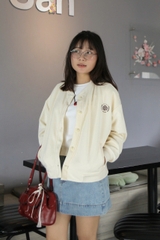 K3219 - K cardigan form gọn 2 túi xéo thêu Nangbouti