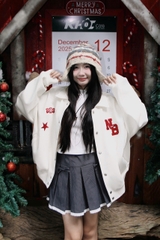 K3232 - K bomber tay dún thun thêu NB Book