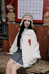 K3232 - K bomber tay dún thun thêu NB Book