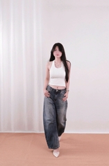 Q9857 - Quần Jean nữ ống cong basic