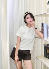 A29866 - Áo thun gọn thêu Fleur