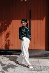 Q8662- Q culottes xếp li túi xéo bản lưng kiểu