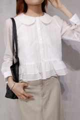 A29123 - A kiểu cổ sen phối ren