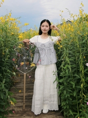 A28691 - A babydoll kiểu phối dún ngực