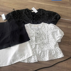 A29647-  babydoll buộc nơ trước kèm áo trong 1703