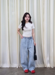 Q9914- 	Quần Jean lưng thun rã TT