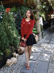 V3982 - V ngắn xếp li phối ren