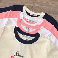 A29692 - A thun Crop phối viền in hoa Slow living