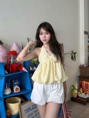 A29684 - A cổ yếm lai bí buộc nơ chấm bi