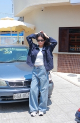 Q9792-Q Culottes J túi dọc rã trước