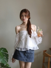 A29162 - A kiểu dún ngực trễ vai