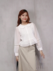 A29123 - A kiểu cổ sen phối ren