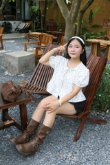 A29647-  babydoll buộc nơ trước kèm áo trong 1703