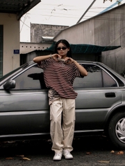 Q8458 - Q kaki cargo túi hộp