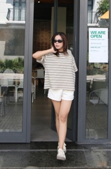A29781- Áo thun boxy sọc thêu Dolce