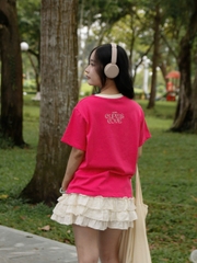 A29056 - A thun TN cổ tròn phối cổ thêu cún Cupids