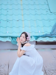 D6267- 	D maxi sọc bẹt vai bèo