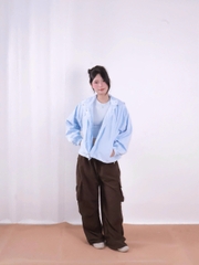 K3329- 	Áo khoác dù nẹp trước