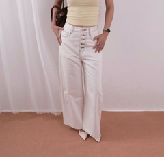 Q9883- Quần Culottes Jean túi cong 5 nút