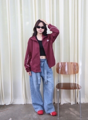 Q9912- 	Quần cullotes Jean phối dây