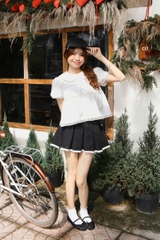 A29283 - A babydoll cổ sen phối ren